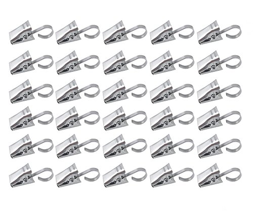 Product Cover yueton Pack of 30 Stainless Steel Clips w/Hook for Curtain, Photos, Home Decoration