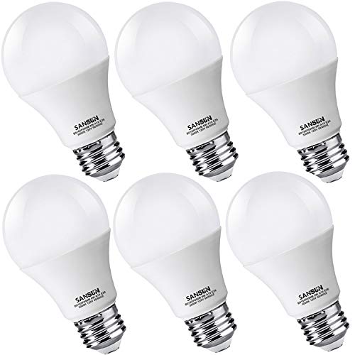 Product Cover A19 LED Light Bulbs 60 Watt Equivalent, SANSUN 3000K Soft White, Non-Dimmable, 6-Pack