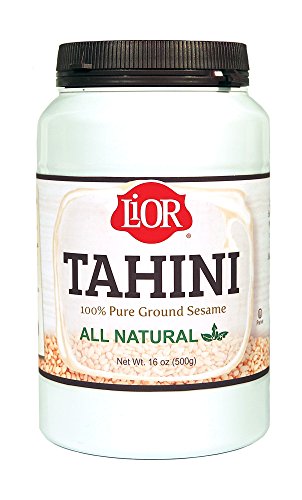 Product Cover LiOR All Natural Tahini | 100% Pure Stone Ground Sesame | Best for Hummus, Dressings, Sauce | Single-Sourced Ethiopian Origin | Vegan | Paleo | Kosher | 16oz Jar