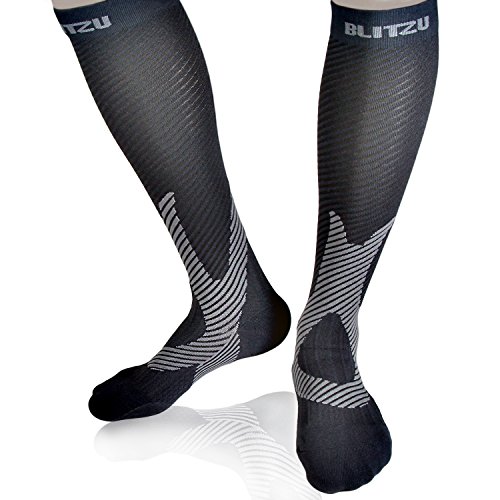 Product Cover Blitzu Compression Socks 20-30mmHg for Men Women Recovery Running Travel Nursing