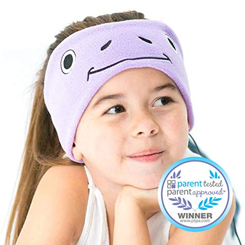 Product Cover CozyPhones Kids Headphones Volume Limited with Ultra-Thin Speakers & Super Soft Fleece Headband - Perfect Toddlers & Children's Earphones for Home, School & Travel - Purple Froggy