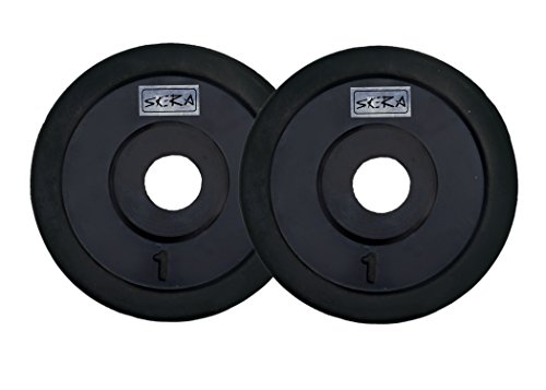 Product Cover Skera Rubber Wieght Plates (1.00 Kg) (Pair)