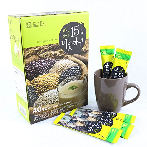 Product Cover DAMTUH Korean Roast Grain with Yam Tea, 15 Roasted Grains Mixed Powder Breakfast Drink (Misugaru), 20g x 40 Sticks