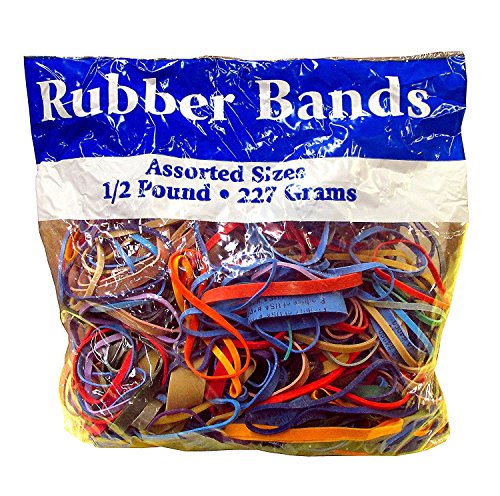 Product Cover Alliance Rubber Bands Assorted Dimensions 227G/Approx. 400 Rubber Bands, Multi Color, 1/2 lb
