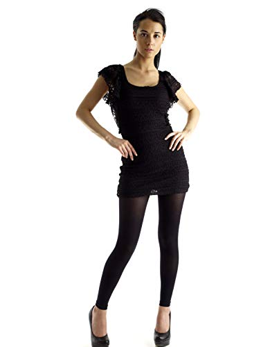Product Cover Absolute Support Opaque Graduated Compression Leggings with Control Top - 1 Pair - Lymphedema Support Stockings Firm Support 20-30mmHg, (Black, XL)