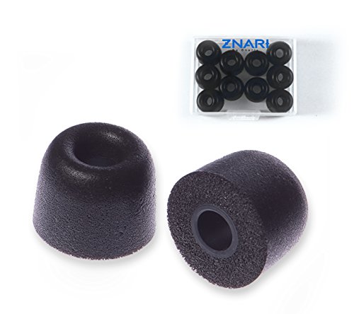 Product Cover ZNARI Earbud Foam Tips - T500 - 5 Pairs - Large Black
