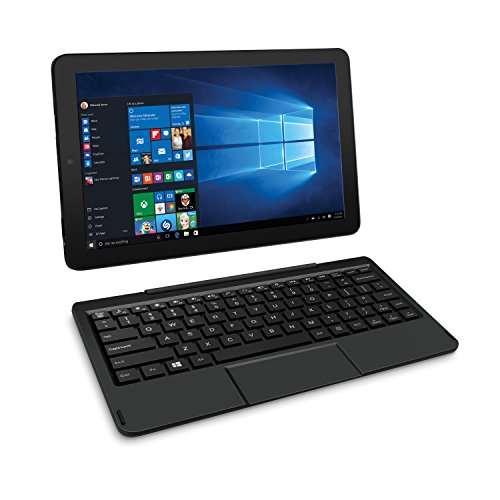 Product Cover RCA Cambio 10.1 2-in-1 Tablet 32GB Intel Quad Core Windows 10 Black Touchscreen Laptop Computer with Bluetooth and WIFI