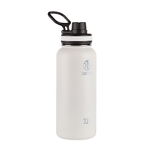 Product Cover Takeya 50012, White Originals Vacuum-Insulated Stainless-Steel Water Bottle, 32oz, 32 oz