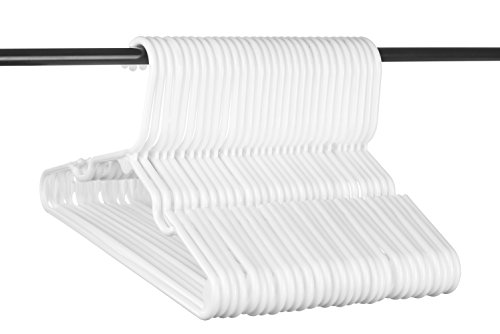 Product Cover Neaties Children's Size White Plastic Hangers, USA Made Long Lasting Tubular Hangers, Set of 30