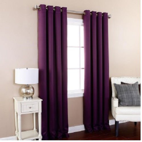 Product Cover Gorgeous Home *DIFFERENT SOLID COLORS & SIZES* (#72) 1 PANEL SOLID THERMAL FOAM LINED BLACKOUT HEAVY THICK WINDOW CURTAIN DRAPES BRONZE GROMMETS (PURPLE, 63