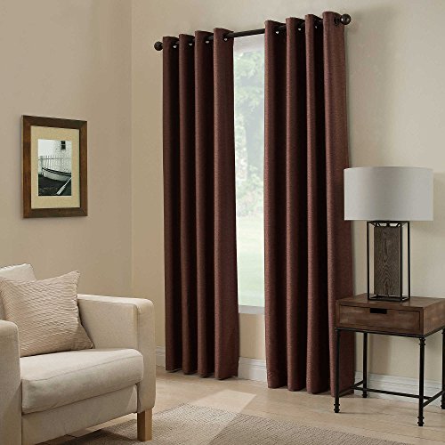 Product Cover Gorgeous Home *DIFFERENT SOLID COLORS & SIZES* (#72) 1 PANEL SOLID THERMAL FOAM LINED BLACKOUT HEAVY THICK WINDOW CURTAIN DRAPES BRONZE GROMMETS (BROWN COFFEE, 84