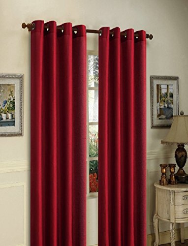 Product Cover Gorgeous Home *DIFFERENT SOLID COLORS & SIZES* (#72) 1 PANEL SOLID THERMAL FOAM LINED BLACKOUT HEAVY THICK WINDOW CURTAIN DRAPES BRONZE GROMMETS (BURGUNDY, 84