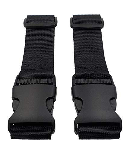 Product Cover AG Wallets Pack of 2 Luggage Straps Suitcase Belts Bag Straps Black One Size