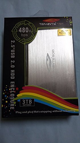 Product Cover Terabyte Gold Slim 2.5-Inch USB 2.0 SATA External Hard Drive Casing (Multicolor)