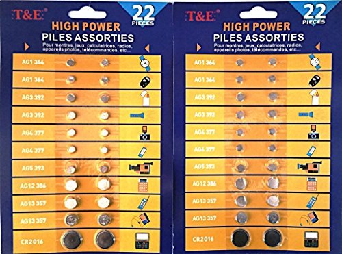 Product Cover Button Cell Batteries (Pack of 44 Assortment)