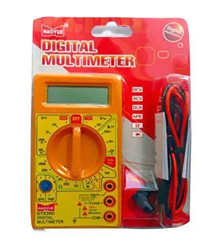 Product Cover Generic Dt830D Small Digital Multimeter, Yellow