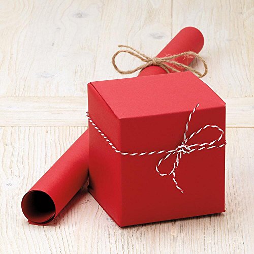 Product Cover Red Plain Kraft Jumbo Roll Gift Wrap - 67 sq ft, Heavyweight, Tear-Resistant Wrapping Paper for Christmas, Valentine's Day, All Occasion Crafts