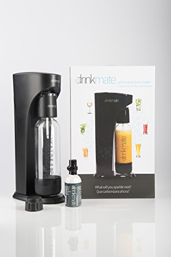 Product Cover DrinkMate 410-02-3z B018K1C3KK AmazonUs/IDRIP free Carbonating Bottle, 3 oz (10L) CO2 Starter Cylinder and Patented Fizz Infuser, Matte Black