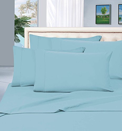 Product Cover Luxurious Pillowcase Set on Amazon! Elegant Comfort 1500 Thread Count Hotel Quality Wrinkle,Fade and Stain Resistant 2-Piece Pillowcases, Hypoallergenic - King Size Aqua Blue