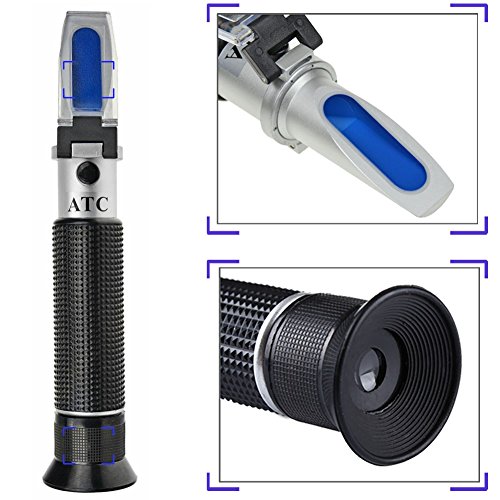 Product Cover Salinity Refractometer for Seawater and Marine Fishkeeping Aquarium 0-100 PPT with Automatic Temperature Compensation