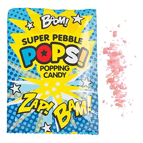 Product Cover Fun Express - Superhero Popping Candy Fun Packs - Edibles - Hard Candy - Sweet Creams & Hard Candy - 36 Pieces