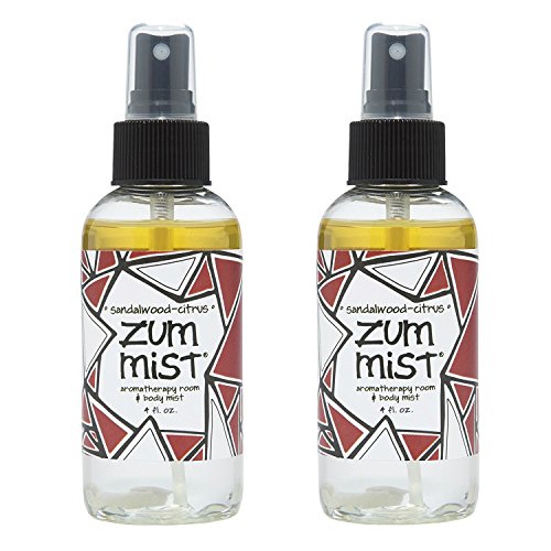 Product Cover Indigo Wild, Zum Mist, Aromatherapy Room & Body Mist, Sandalwood-Citrus, 4 fl oz(pack of 2)