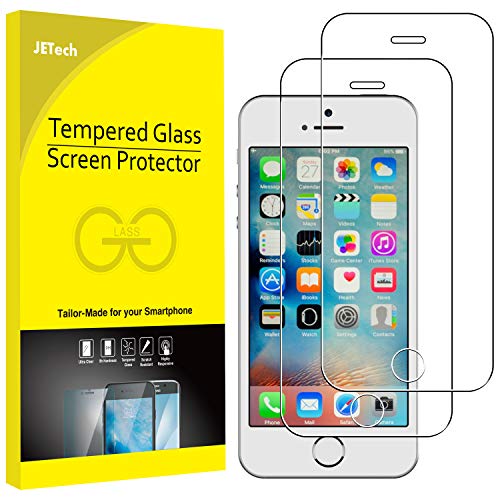 Product Cover JETech Screen Protector for iPhone SE 5s 5c 5, Tempered Glass Film, 2-Pack