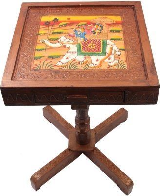 Product Cover JaipurCrafts Royal Rajasthan Rectangle With Storage Outdoor & Cafeteria Stool (Multicolor)