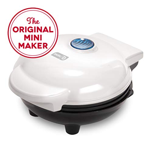 Product Cover Dash Mini Maker: The Mini Waffle Maker Machine for Individual Waffles, Paninis, Hash browns, & other on the go Breakfast, Lunch, or Snacks - White