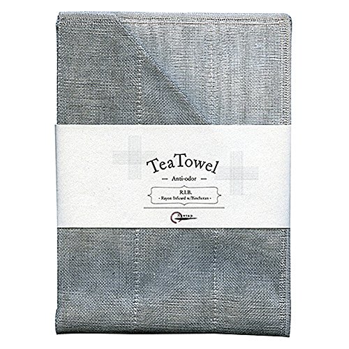 Product Cover IPPINKA Nawrap Charcoal-Infused Tea Towel, White X Binchotan Gray