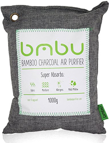 Product Cover 1000g Large Bamboo Charcoal Air Purifier Bag - Deodorizer and Air Freshener - Remove Odor and Control Moisture in Your RV, Camper, SUV, Car, Semi truck, Closet, Mobile Home, Storage - Non fragrant