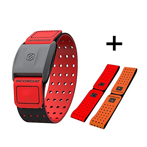 Product Cover Scosche Rhythm 1.9 Armband Heart Rate Monitor Exclusive Clever Training Red