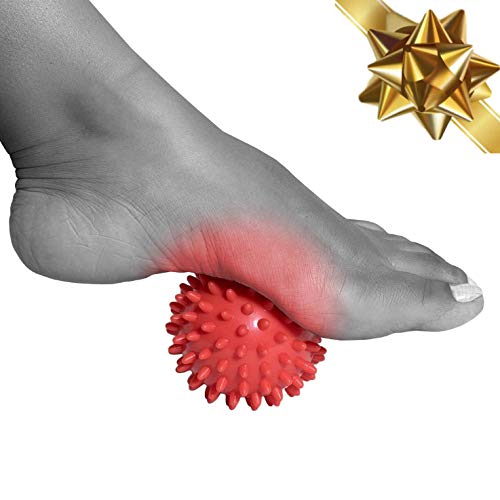 Product Cover Massage Ball - Spiky for Deep Tissue Back Massage, Foot Massager, Plantar Fasciitis & All Over Body Deep Tissue Muscle Therapy - Your Compact Muscle Roller