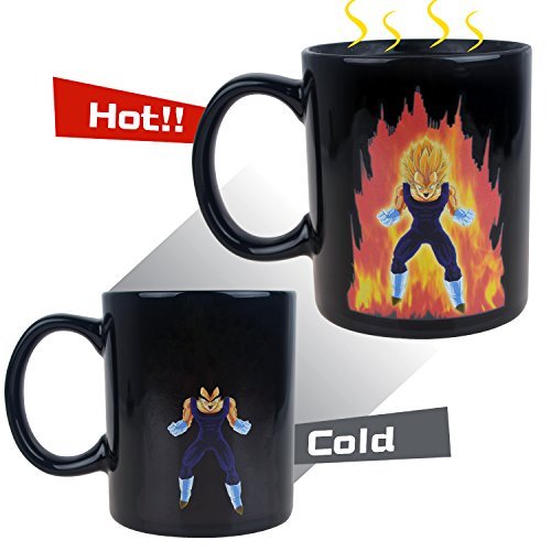 Product Cover BeneU Dragon Ball Z Color Changing Coffee Mug Heat Reactive Mug (Vegeta)