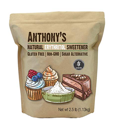 Product Cover Anthony's Erythritol Granules, 2.5lbs, Non GMO, Natural Sweetener, Keto & Paleo Friendly