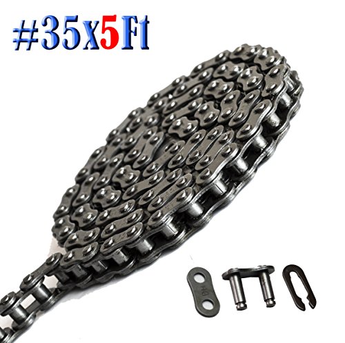 Product Cover 35 Roller Chain 5 Feet with Free 1 Connecting Link for GO Kart, Mini Bike