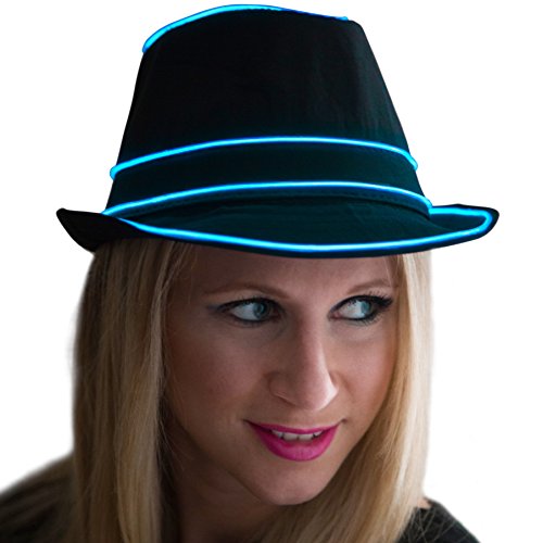 Product Cover NEON NIGHTLIFE Light Up Fedora, Large, Blue