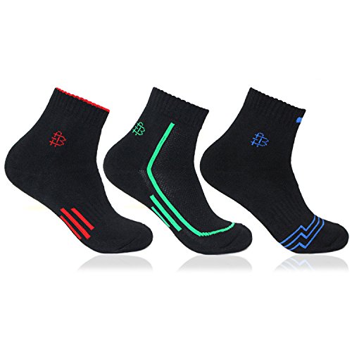Product Cover Bonjour Men's Black Ankle Length Sports 3 Pair Socks(BRO7004ANK-PO3_Black)