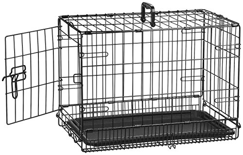 Product Cover AmazonBasics Single Door Folding Metal Cage Crate For Dog or Puppy - 22 x 13 x 16 Inches