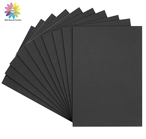 Product Cover Mat Board Center, Pack of 10 Foam Boards (Acid-Free), 11x14 Inch, 3/16 Inch Thick, Black Foam Core Backing Boards for Photo Framing, Art Display and Handicraft