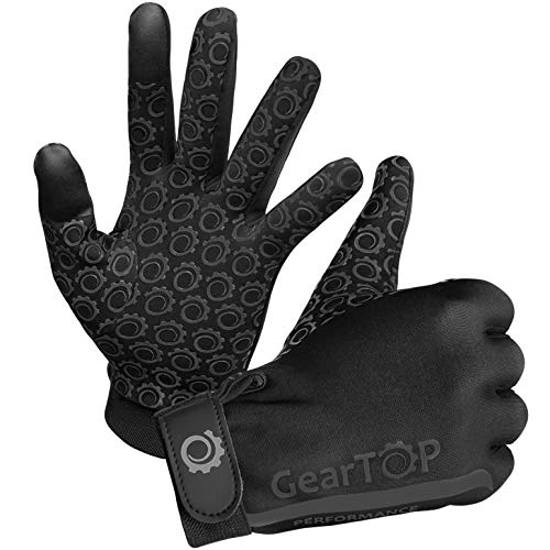 Product Cover Touch Screen Gloves - Great for Running Rugby Football Walking (Black, Large)
