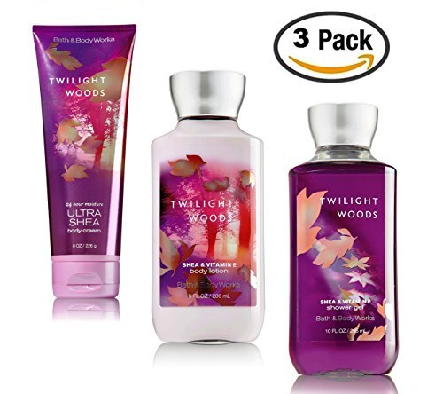 Product Cover Bath & Body Works, Ultra Shea Body Cream, Body Lotion, Shower Gel, Twilight Woods Bundle (3-Pack)