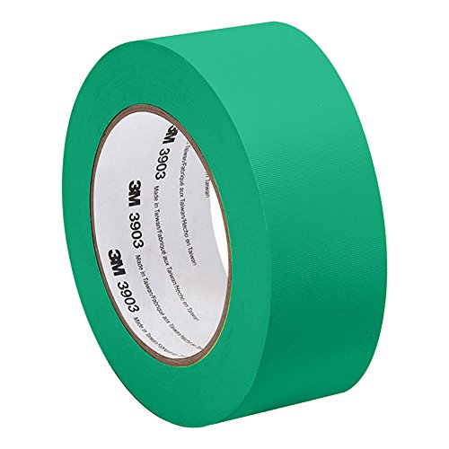 Product Cover 3M Green Vinyl/Rubber Adhesive Duct Tape 3903, 2-50-3903-GREEN 12.6 psi Tensile Strength, 50 yd. Length, 2