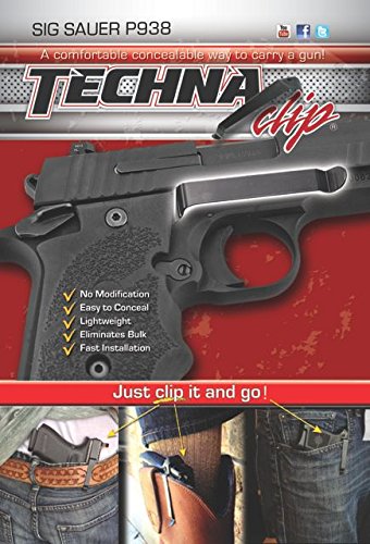 Product Cover Techna Clip Compatible with Sig Sauer P938 .9MM - Conceal Carry Belt Clip Holster (Right-Side)
