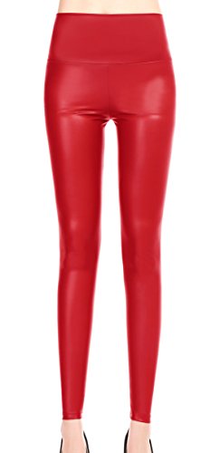 Product Cover ZUUC Women's Faux Leather PU Slim Stretch High Waisted Leggings Skinny Pants