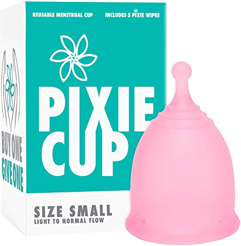 Product Cover Pixie Cup - Ranked 1 for Most Comfortable Menstrual Cup and Best Removal Stem - Every Cup Purchased One is Given to a Woman in Need! (Small)