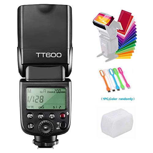 Product Cover Godox TT600 Camera Flash Speedlite Master Slave GN60 Built-in 2.4G Wireless X System Transmission Compatible for Canon, Nikon, Pentax, Olympus, Fuji and Other DSLR Camera with Standard Hotshoe&USB LED