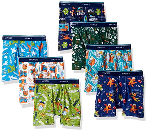 Product Cover Hanes Boys Toddler 7-Pack Days of The Week Boxer Brief, Assorted, 2/3