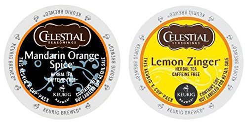 Product Cover Celestial Seasonings - Mandarin Orange Spice & Lemon Zinger K-cup Combo Pack for Keurig 2.0 - 48 Count/24 Per Box