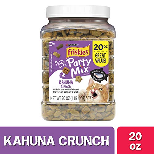 Product Cover Purina Friskies Made in USA Facilities Cat Treats, Party Mix Kahuna Crunch - 20 oz. Canister